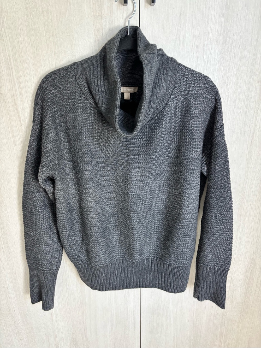 Banana Republic Charcoal Gray Cowl Neck Sweater